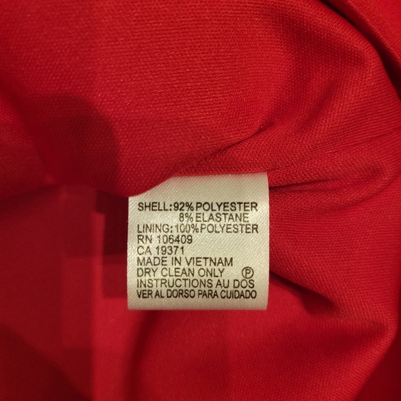 Tahari ASL Red Pleated Drape Cocktail Dress Size 10 Dressy Party Date Night - Picture 10 of 10